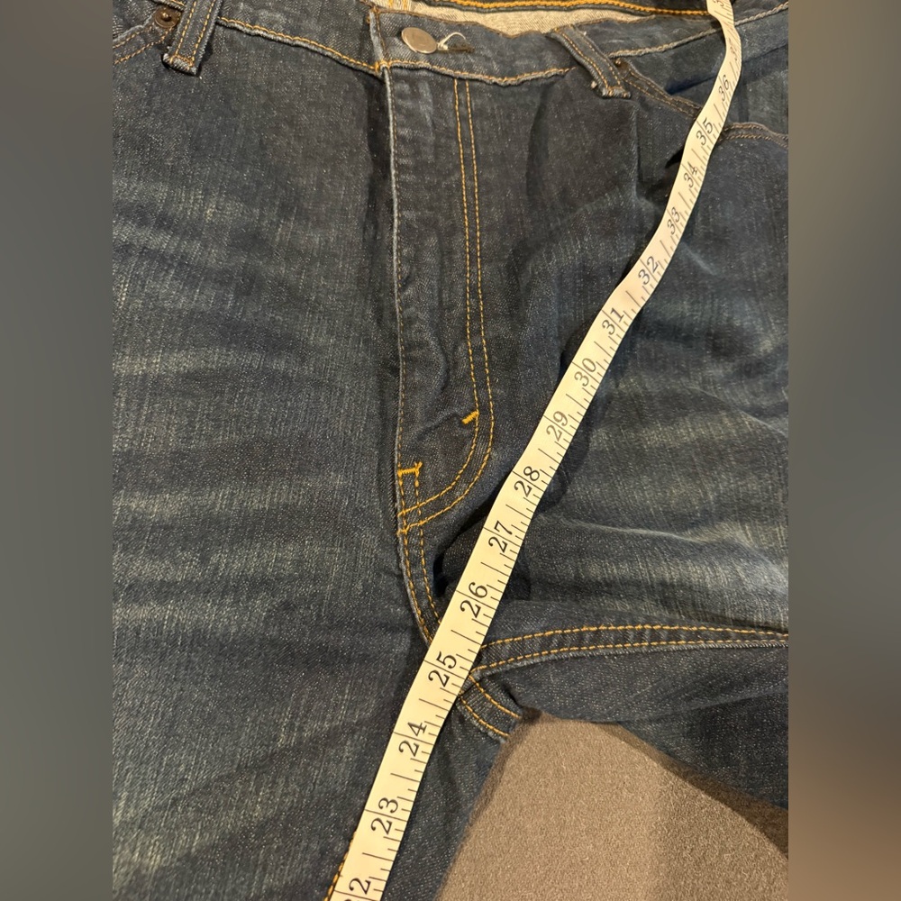 Levi Strauss & Co Men’s Jeans W38 L25 Hemmed Dark Wash Denim - Picture 10 of 10